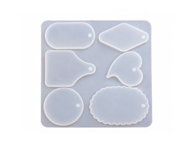 Molde silicona 6 tag chicos surtidos 